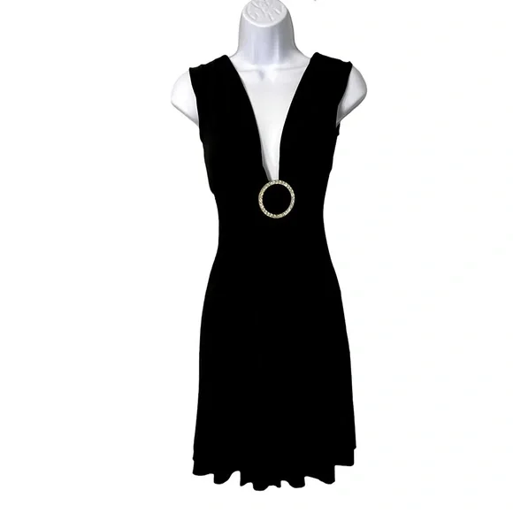 a byer black dress Women's A. Byer Lace Sparkly Black Dress Size
